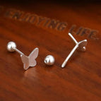 Average Size / Silver Butterfly Twist Ball Style