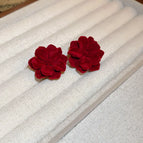 Silver Needle-Red Flocked Flowers