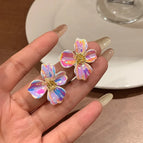 11# color flower stud earrings