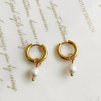 Pearl Ear Clip Gold