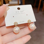 No. 78 Zircon One Style for Dual-Wear Pearl Stud Earrings (Thick Real Gold Color Retention)