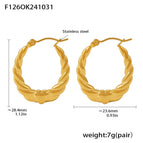 F126-Golden Thread Love Heart Earrings