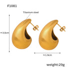 F1081-Matte Gold Earrings