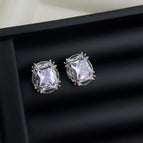Lavender Purple Zircon-Silver Needle