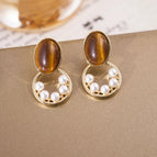 32 # Silver Needle-Geometric Hollow Pearl