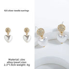 57#925 Silver Needle Earrings Pair