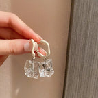 67# Silver Needle-Alloy-Transparent Irregular