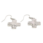 Chocolate Cross Earrings-Steel Color