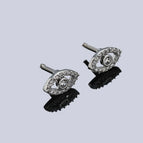 X713-B (Devil's Eye Earrings) Single Piece Stud Earrings