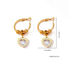 Heart-Shaped Zircon Earrings