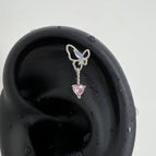 A1536 Colorful Crystals Wings Love Pendant