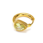 Golden Drop-Shaped Yellow Diamond