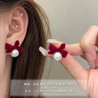 1590 Wine Red Bow