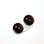 Black agate (with white fungus plug) / 925 silver 6mm