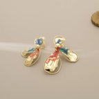 2275【Colorful Flower Mosquito Coil Ear Clip】