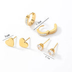 One Size / Gold / Zircon Earrings