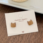 Mys07 Brown Ear Cat Head【Single Pair】