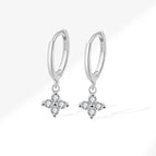 Platinum color with silver earplugs / 925 silver