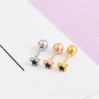 Star Black Surface (0.8x6x4mm) / 1 Piece Steel Color