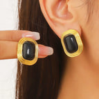 25#Square black gemstone