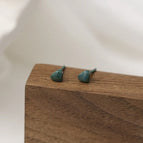 Green Little Hearts/1 Pair