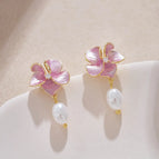 Light Pink Flower Stud Earrings 3