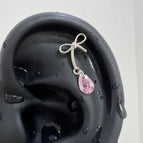 A895 pink water drop bow