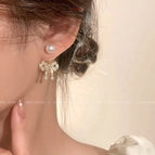 One Style for Dual-Wear Bow Pearl【E0199 Silver Needle】
