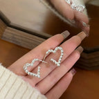 Double layer love earrings
