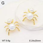 25 * 24mm Spider / Gold / 1 Pair/Package