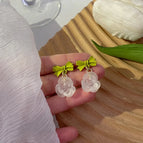 Bow tie flower earrings
