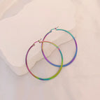 Colorful / Round Earrings 55mm