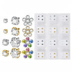 White and round Mixed Zirconium and Flowers