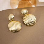 Round Oval Earrings