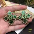 OM243 Green Earrings