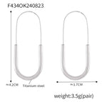 F434-Clip Earrings Steel Color