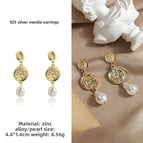 59 # 925 Silver Needle Earrings Pair