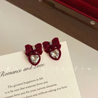 1#Bow Heart Earrings