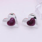 Purple Silver Heart