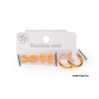 Diamond Star Hoop Earrings Set 0434