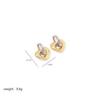 Round Love Heart Earrings