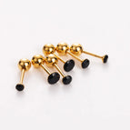 Gold / Three Pairs of Black Diamonds