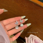 Sparkling diamond butterfly earrings