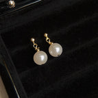 Small White Pearl-Silver Needle