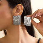 02 white k earrings (pair) 3509
