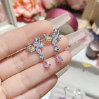 Earrings 0370 Pink diamond