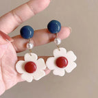 12# lovely flower pendant earrings