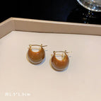 Brown Oil Drop Earrings (FA3057)