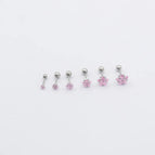 White Pink Diamond / 1 0.8 Pin 6mm Rod 6mm Drill