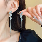 31# Leaf Tassel Earrings